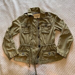 Vintage Y2K Abercrombie & Fitch Military Style Button Jacket Size Women’s Large